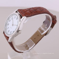 Bracelet en cuir pour femmes marron, montres oem personnalisables